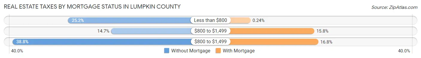Real Estate Taxes by Mortgage Status in Lumpkin County