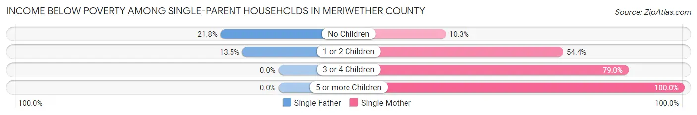 Income Below Poverty Among Single-Parent Households in Meriwether County