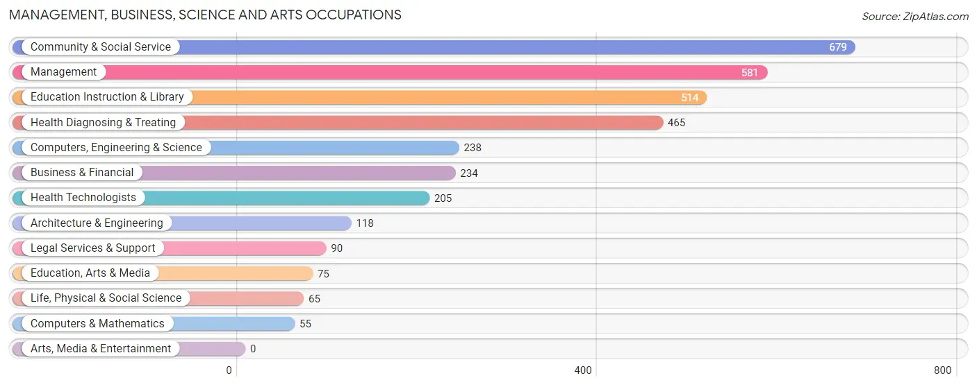 Management, Business, Science and Arts Occupations in Mitchell County