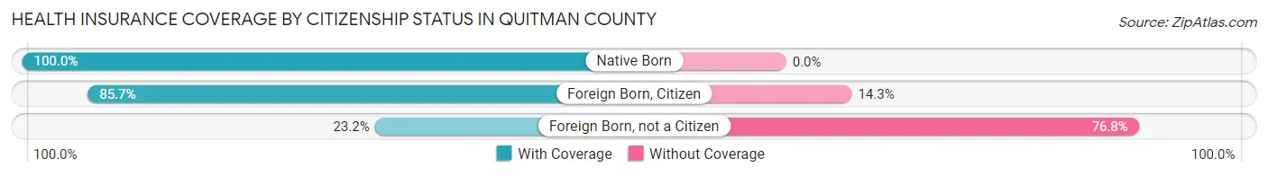 Health Insurance Coverage by Citizenship Status in Quitman County