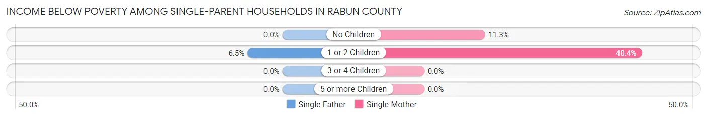 Income Below Poverty Among Single-Parent Households in Rabun County