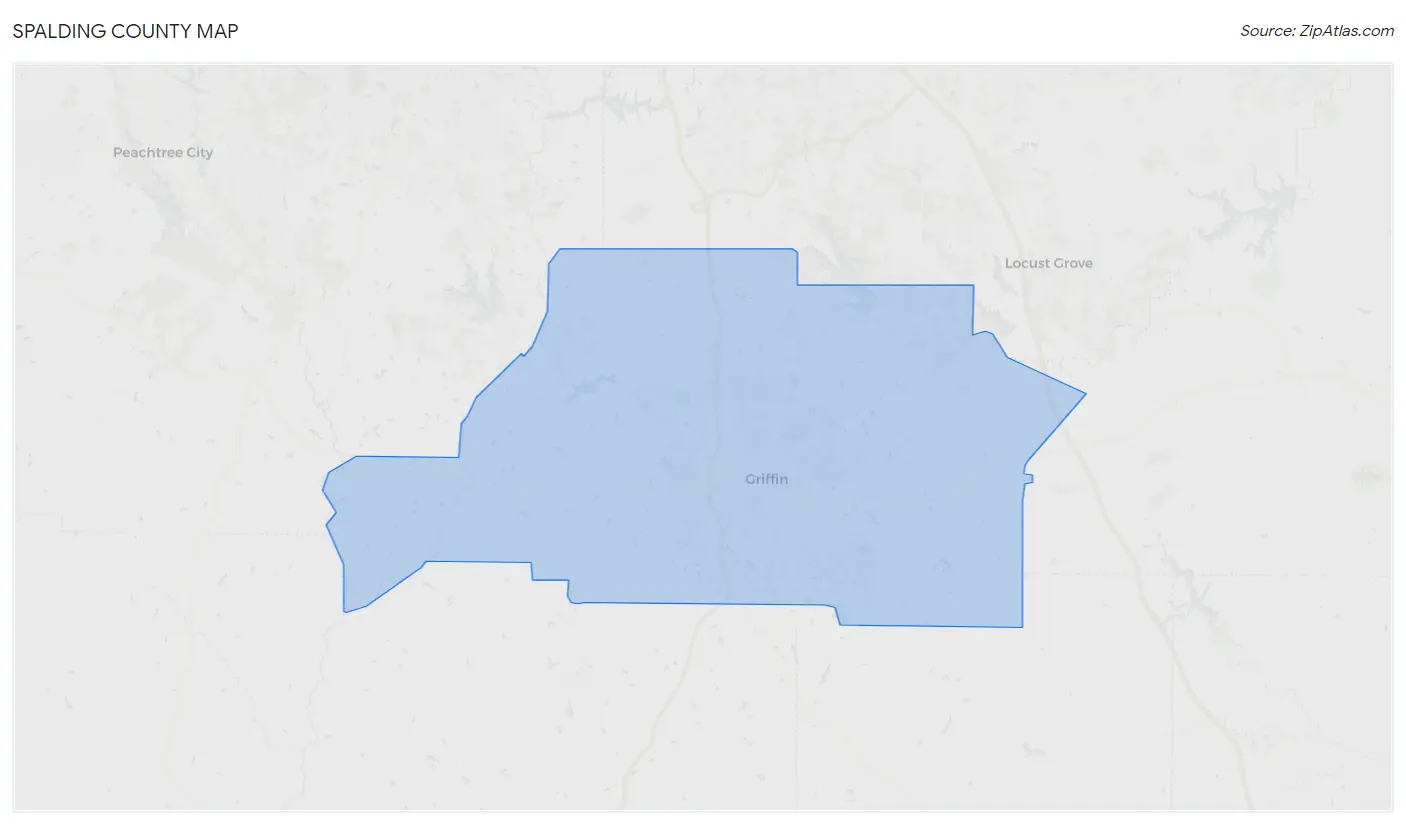 Spalding County Map