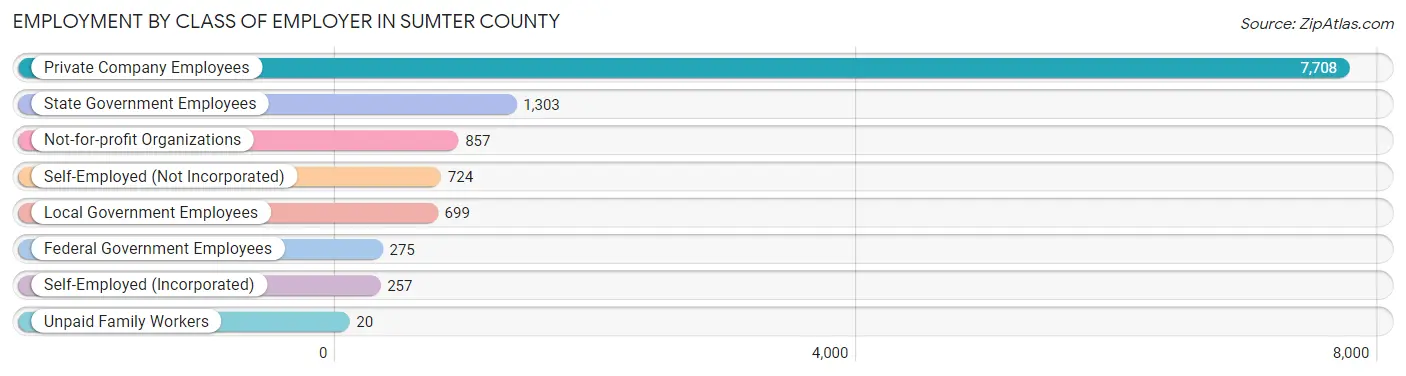 Employment by Class of Employer in Sumter County