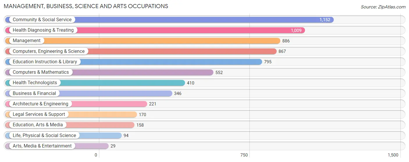 Management, Business, Science and Arts Occupations in Sumter County