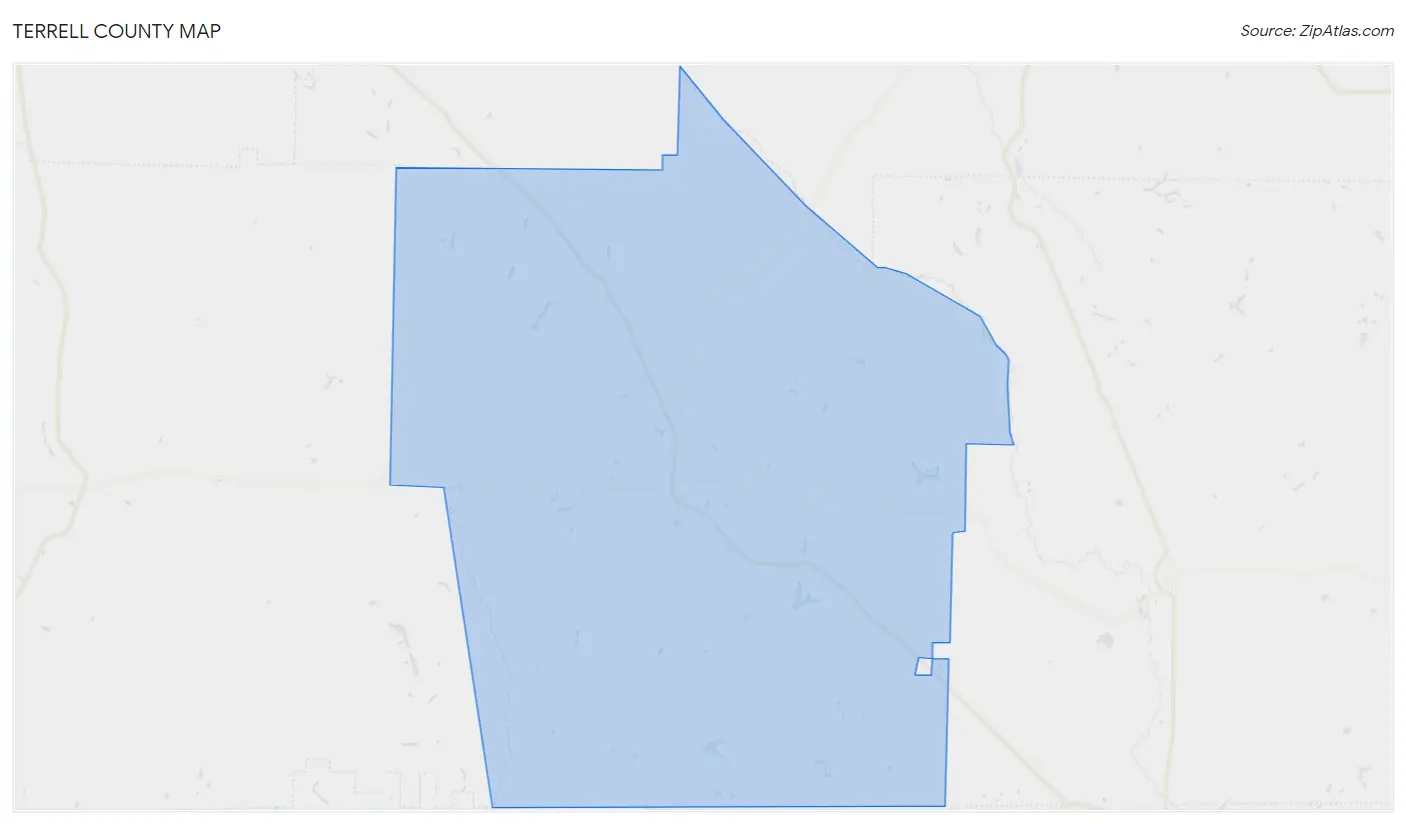 Terrell County Map