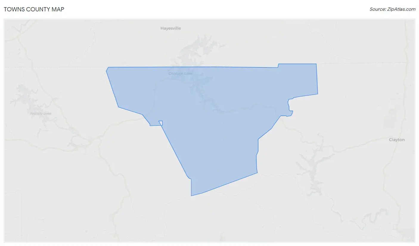 Towns County Map