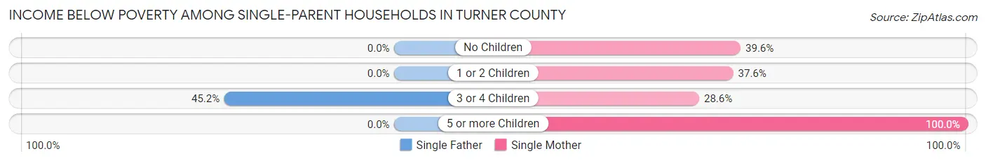Income Below Poverty Among Single-Parent Households in Turner County
