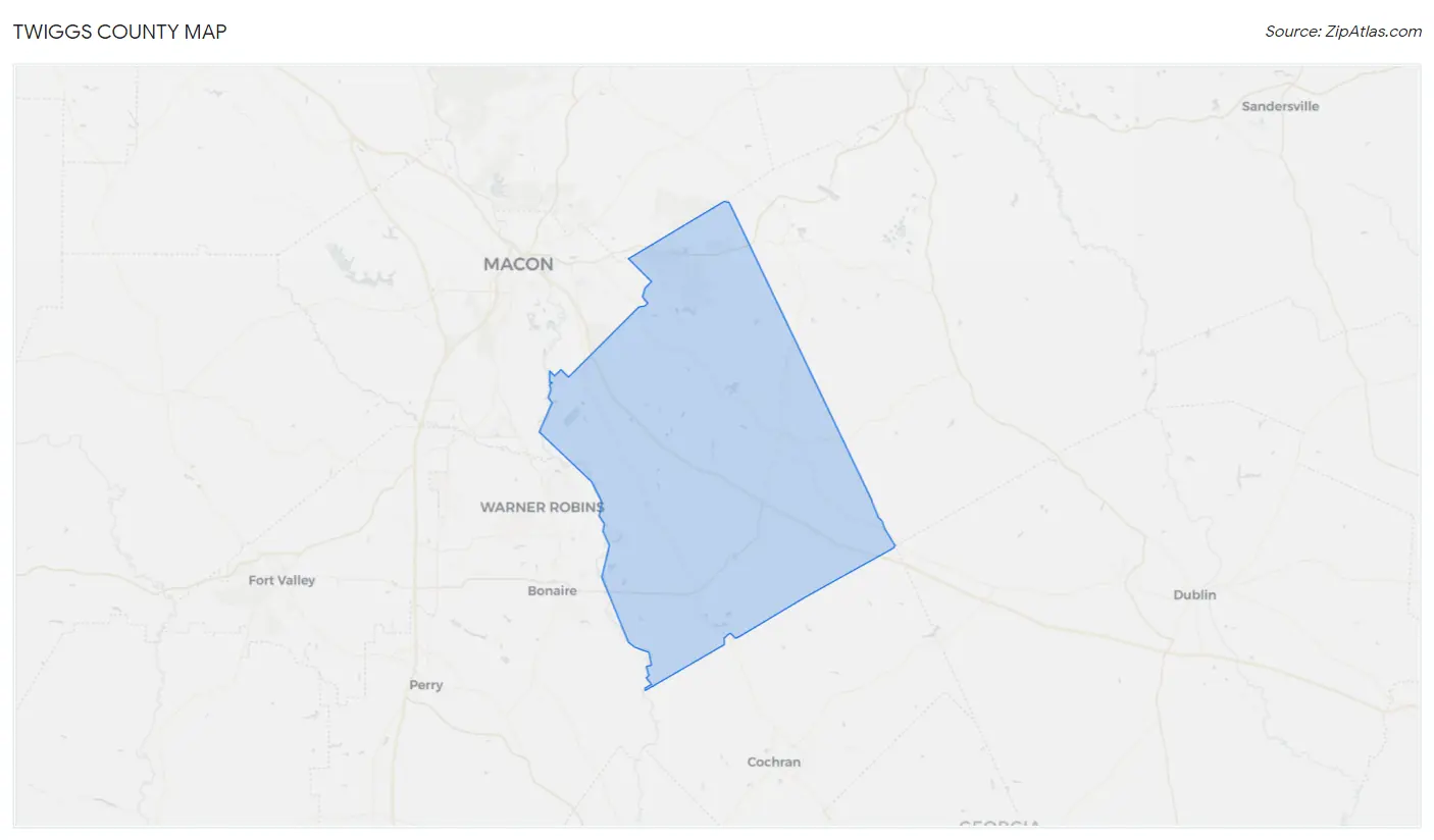 Twiggs County Map