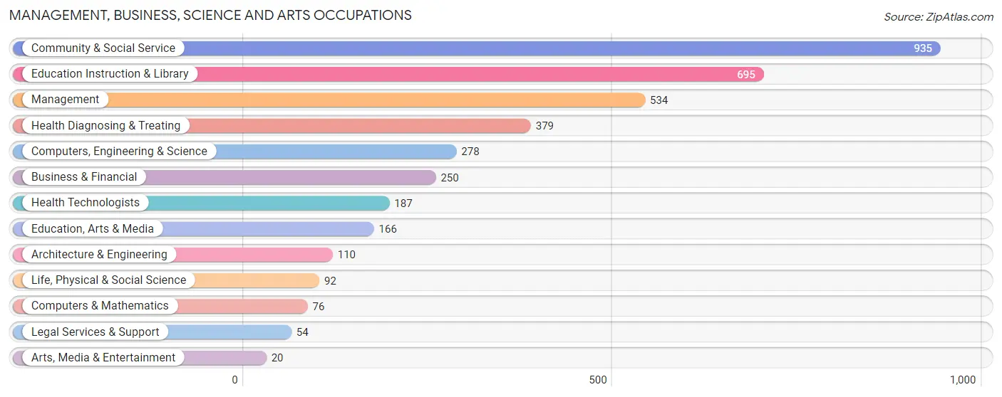 Management, Business, Science and Arts Occupations in Washington County