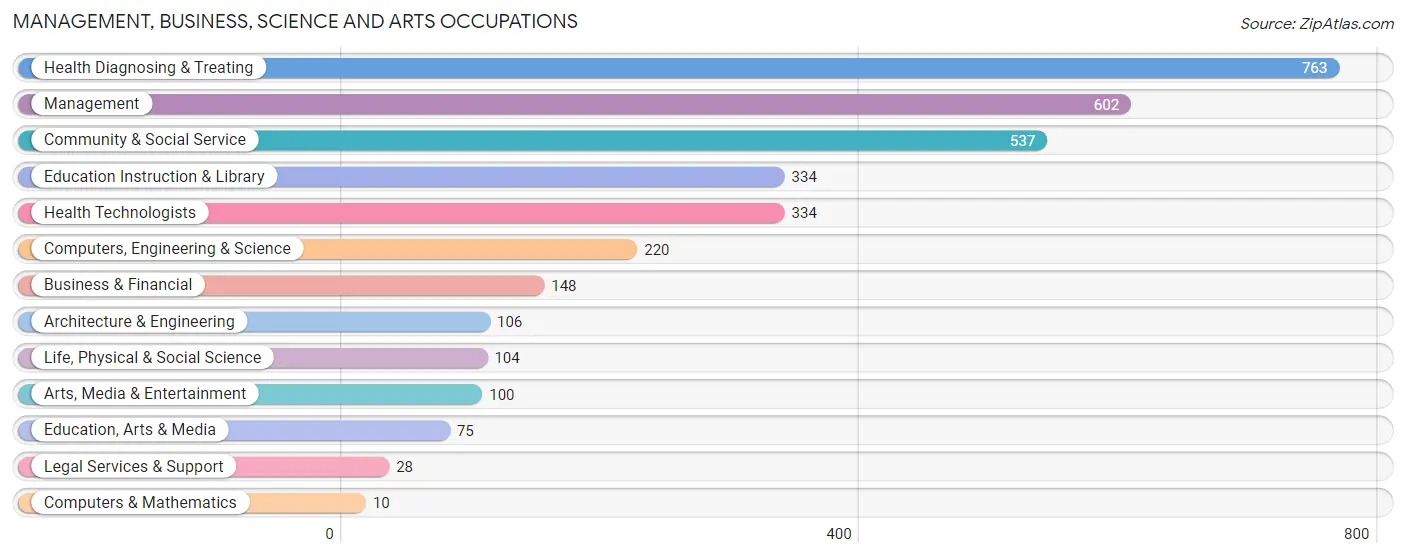 Management, Business, Science and Arts Occupations in Worth County