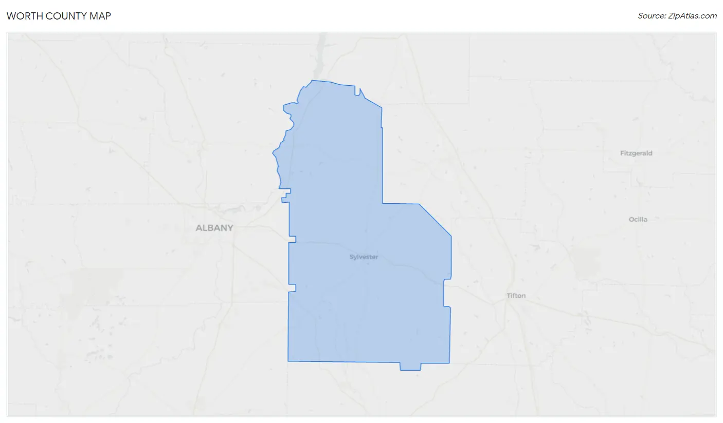 Worth County Map