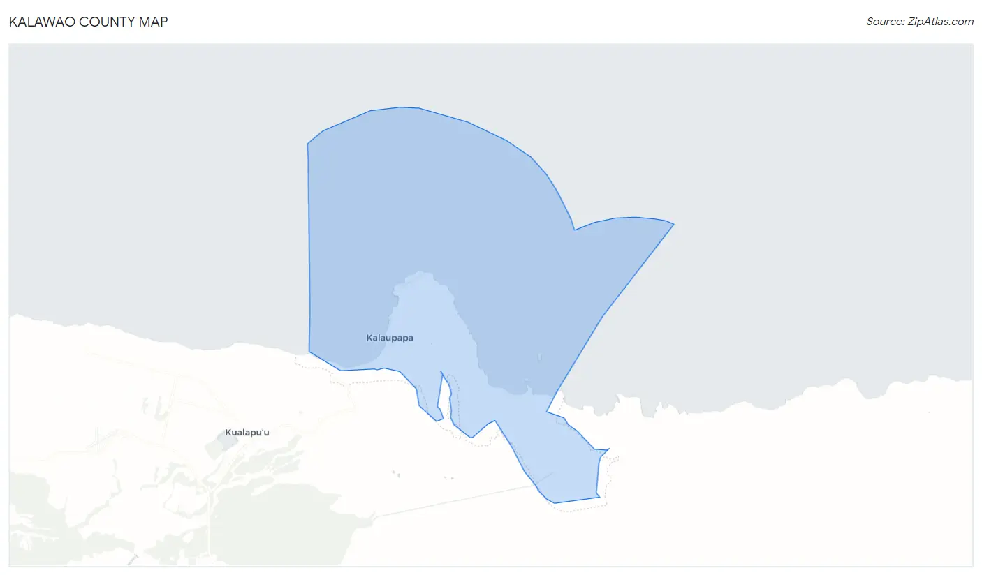 Kalawao County Map