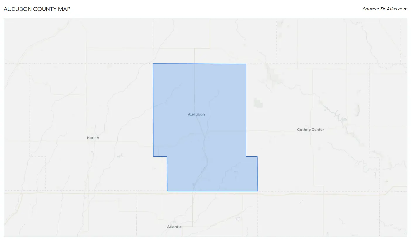 Audubon County Map