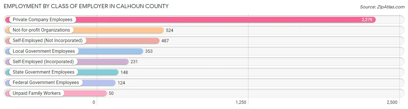 Employment by Class of Employer in Calhoun County