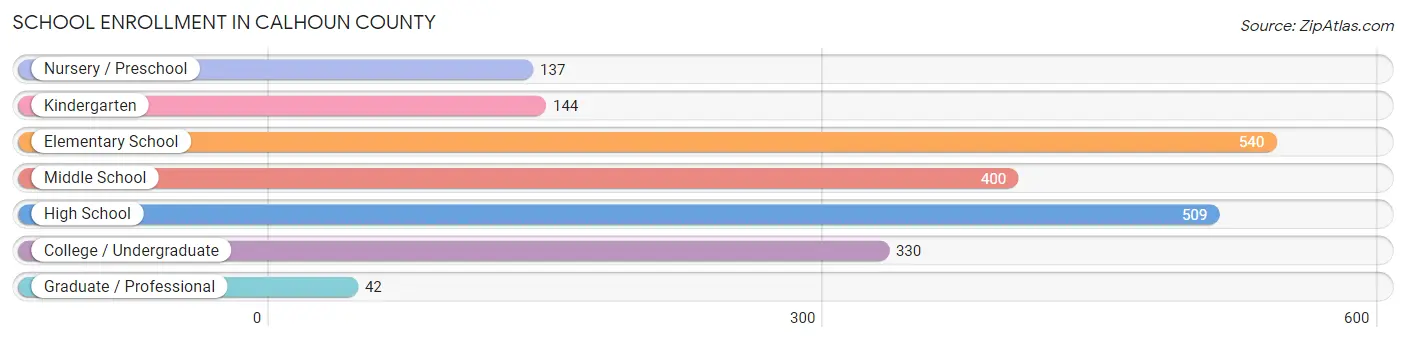 School Enrollment in Calhoun County