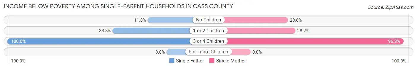 Income Below Poverty Among Single-Parent Households in Cass County