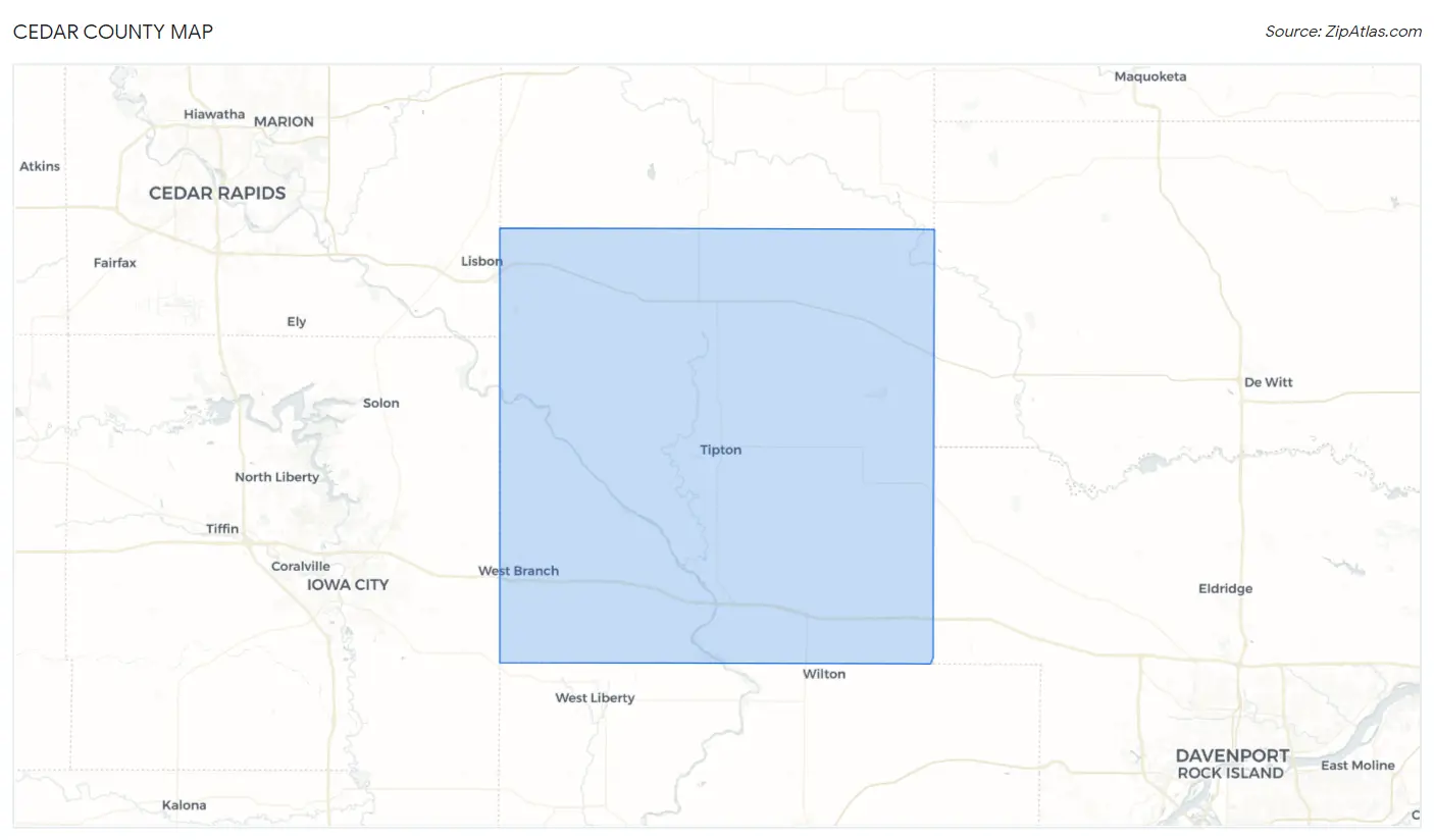 Cedar County Map