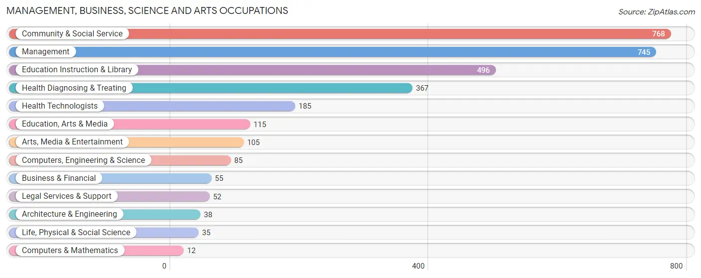 Management, Business, Science and Arts Occupations in Cherokee County