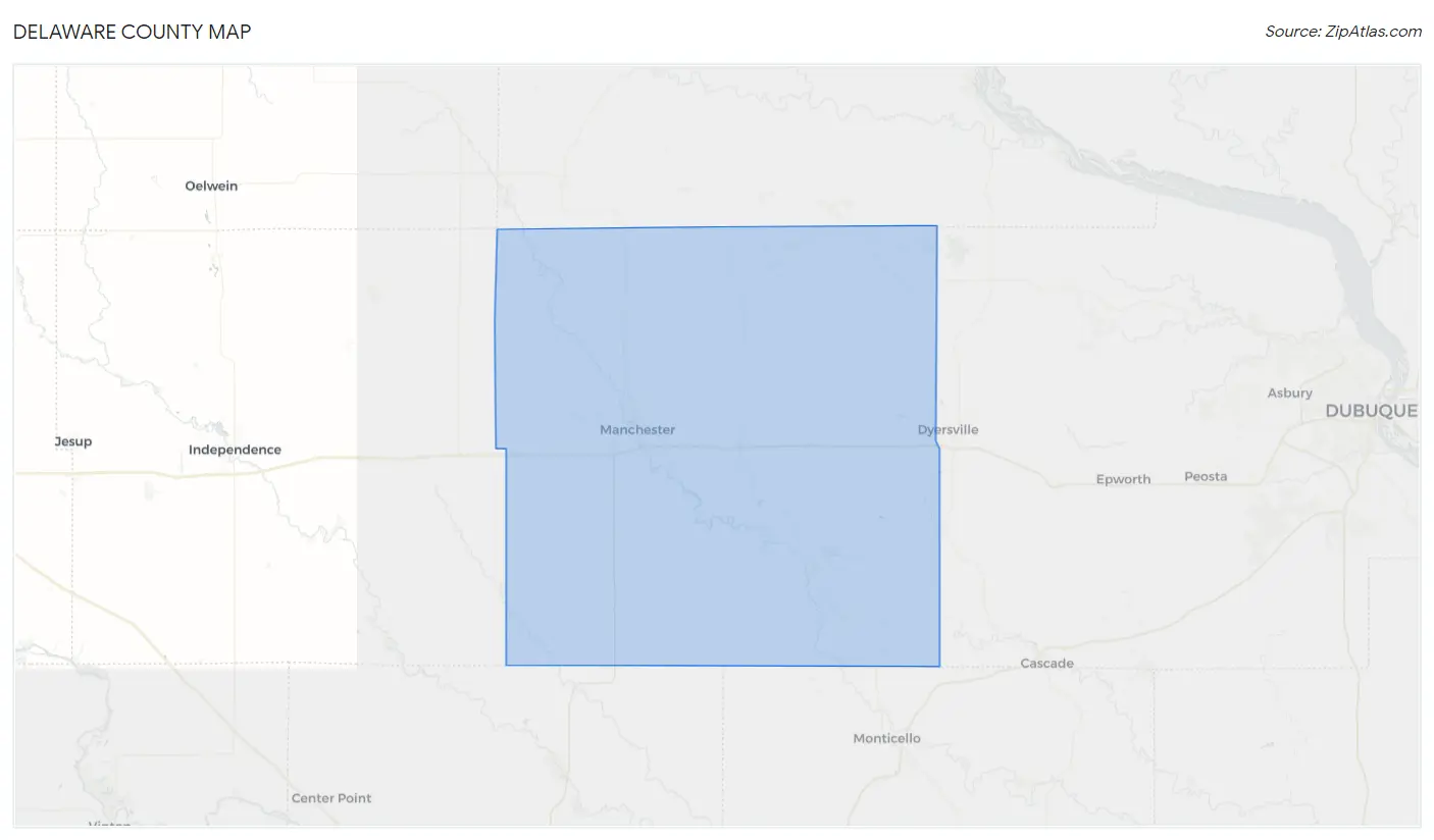 Delaware County Map
