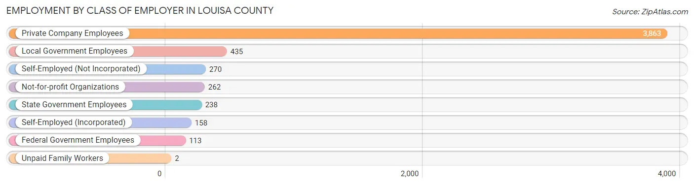 Employment by Class of Employer in Louisa County