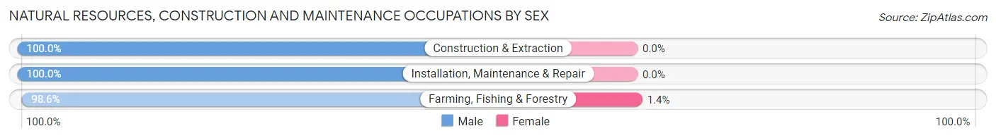Natural Resources, Construction and Maintenance Occupations by Sex in Monroe County