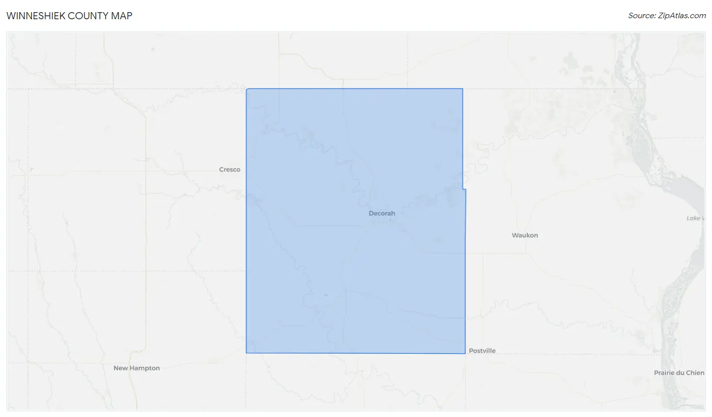 Winneshiek County Map