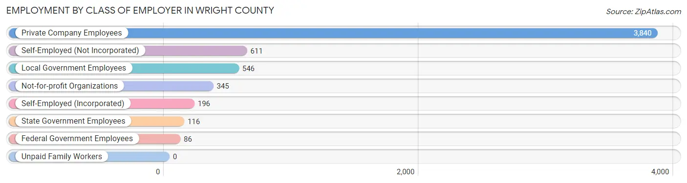 Employment by Class of Employer in Wright County