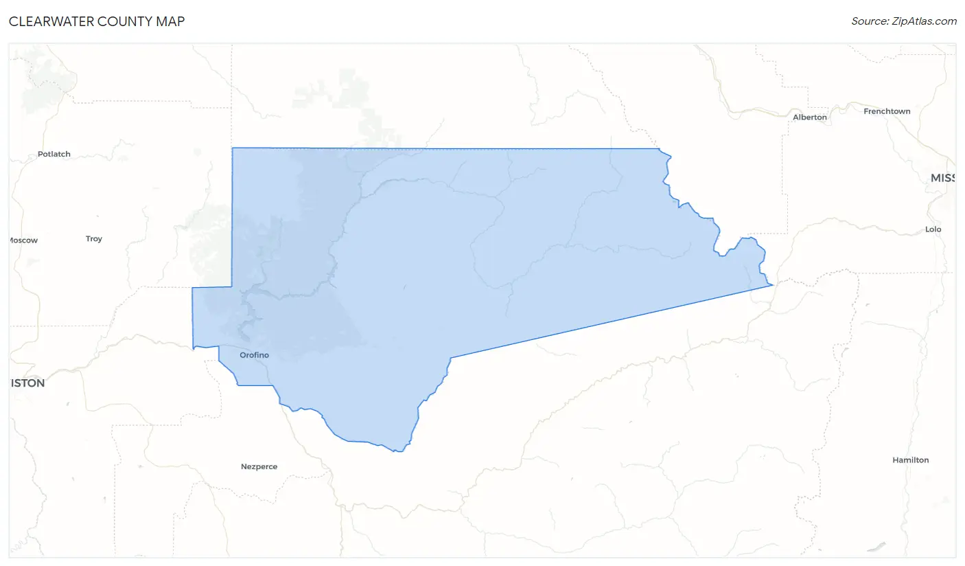 Clearwater County Map