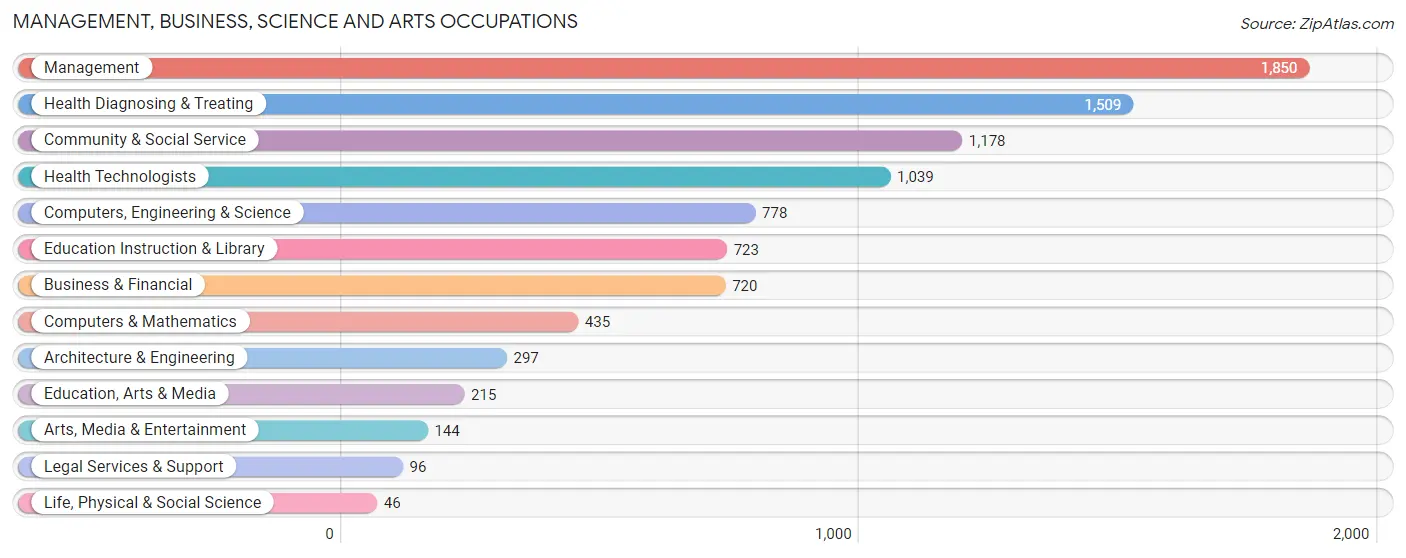 Management, Business, Science and Arts Occupations in Effingham County