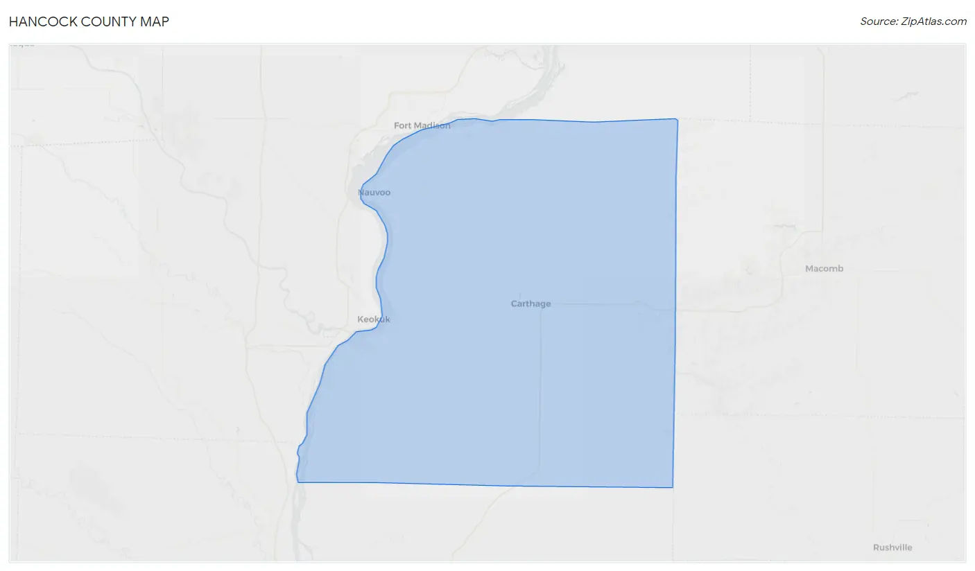 Hancock County Map
