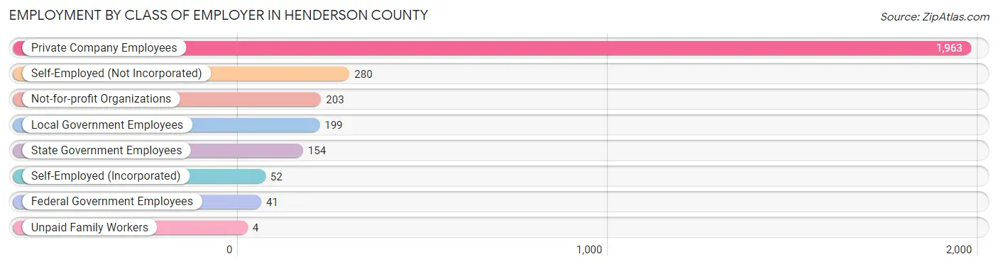 Employment by Class of Employer in Henderson County