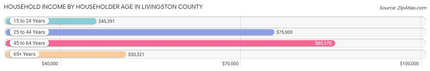 Household Income by Householder Age in Livingston County