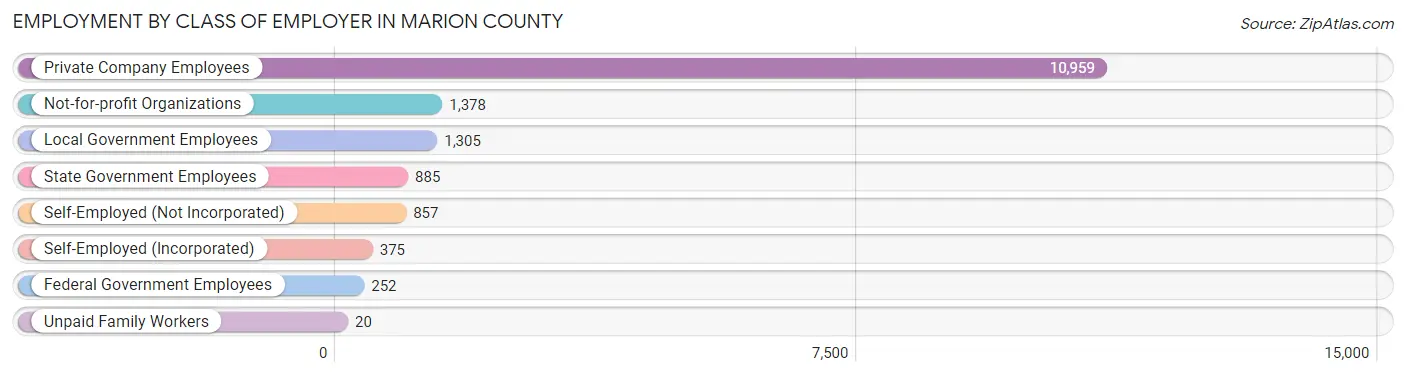 Employment by Class of Employer in Marion County