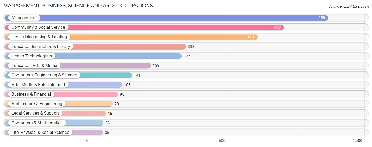 Management, Business, Science and Arts Occupations in Perry County
