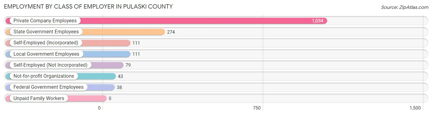 Employment by Class of Employer in Pulaski County