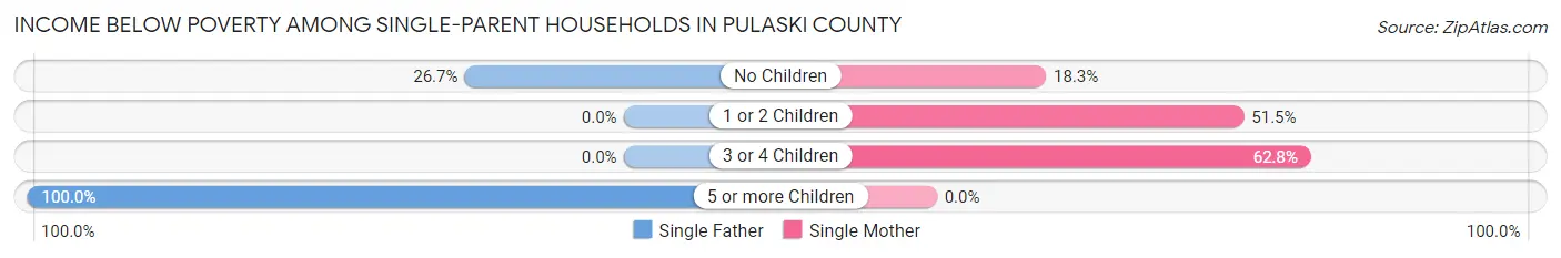 Income Below Poverty Among Single-Parent Households in Pulaski County