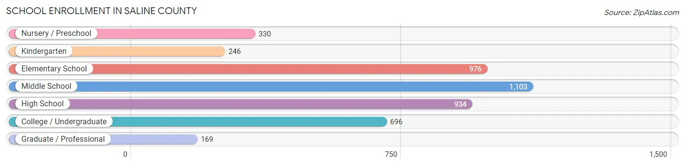 School Enrollment in Saline County