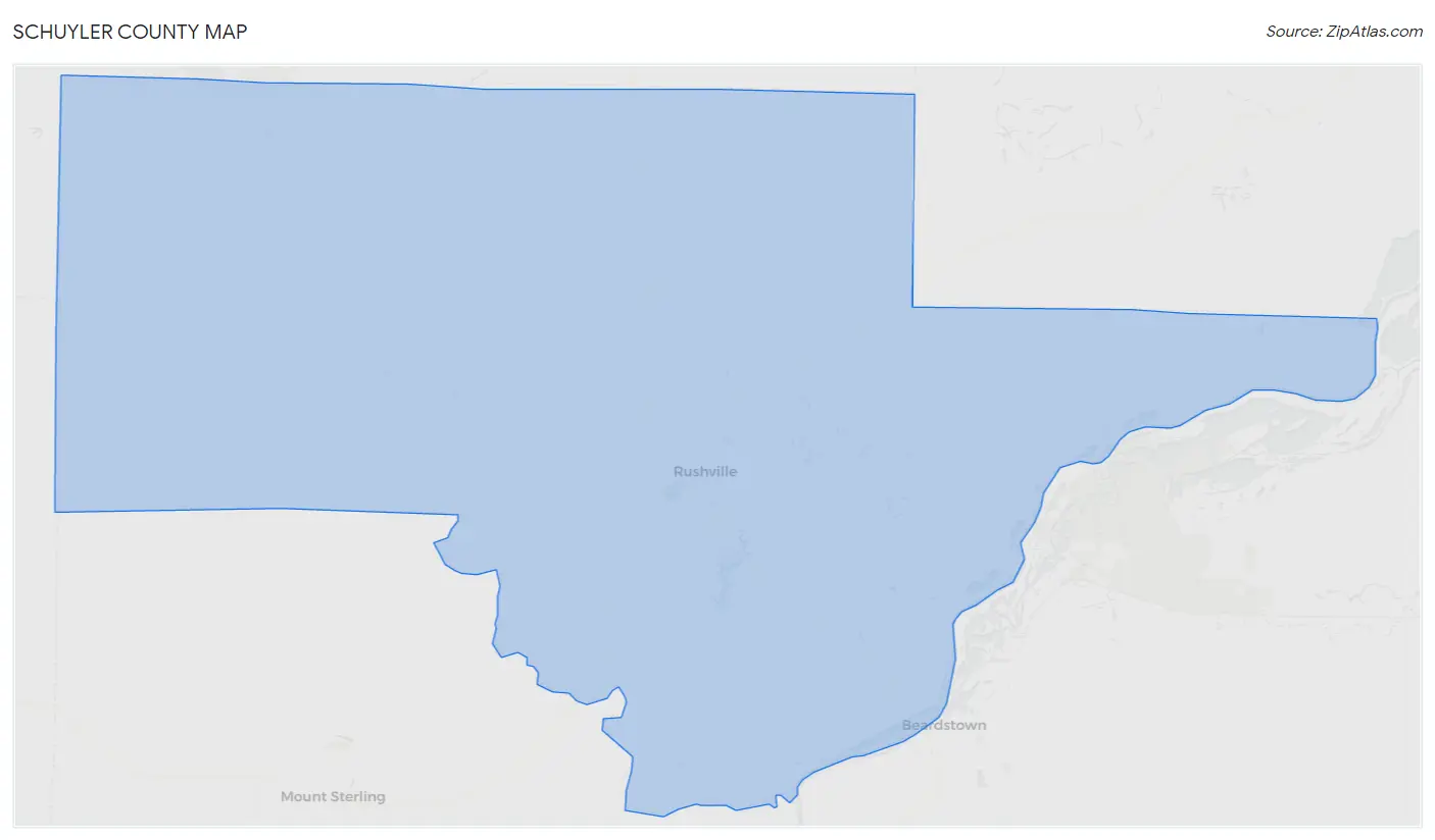 Schuyler County Map
