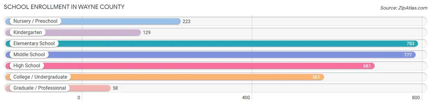 School Enrollment in Wayne County