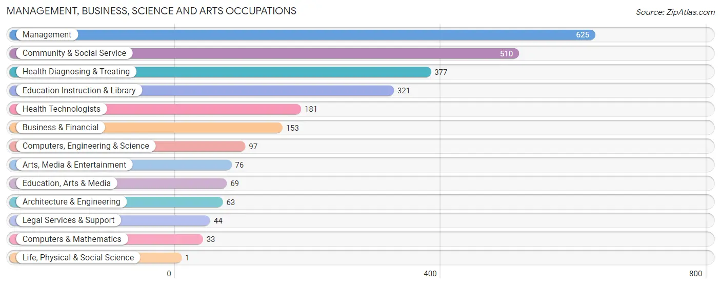 Management, Business, Science and Arts Occupations in White County