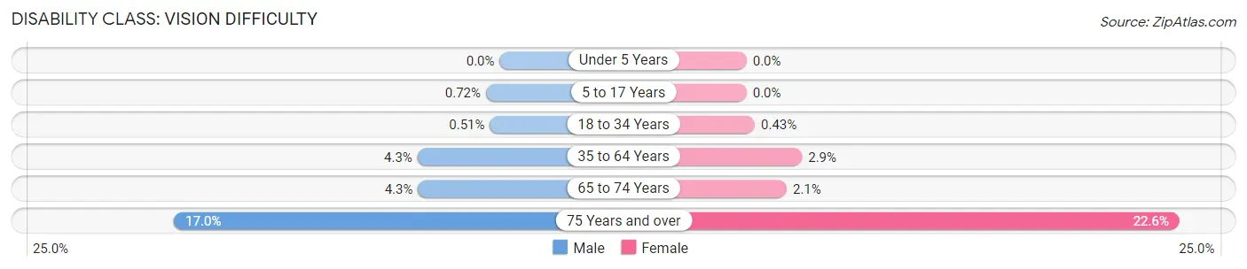 Disability in White County: <span>Vision Difficulty</span>