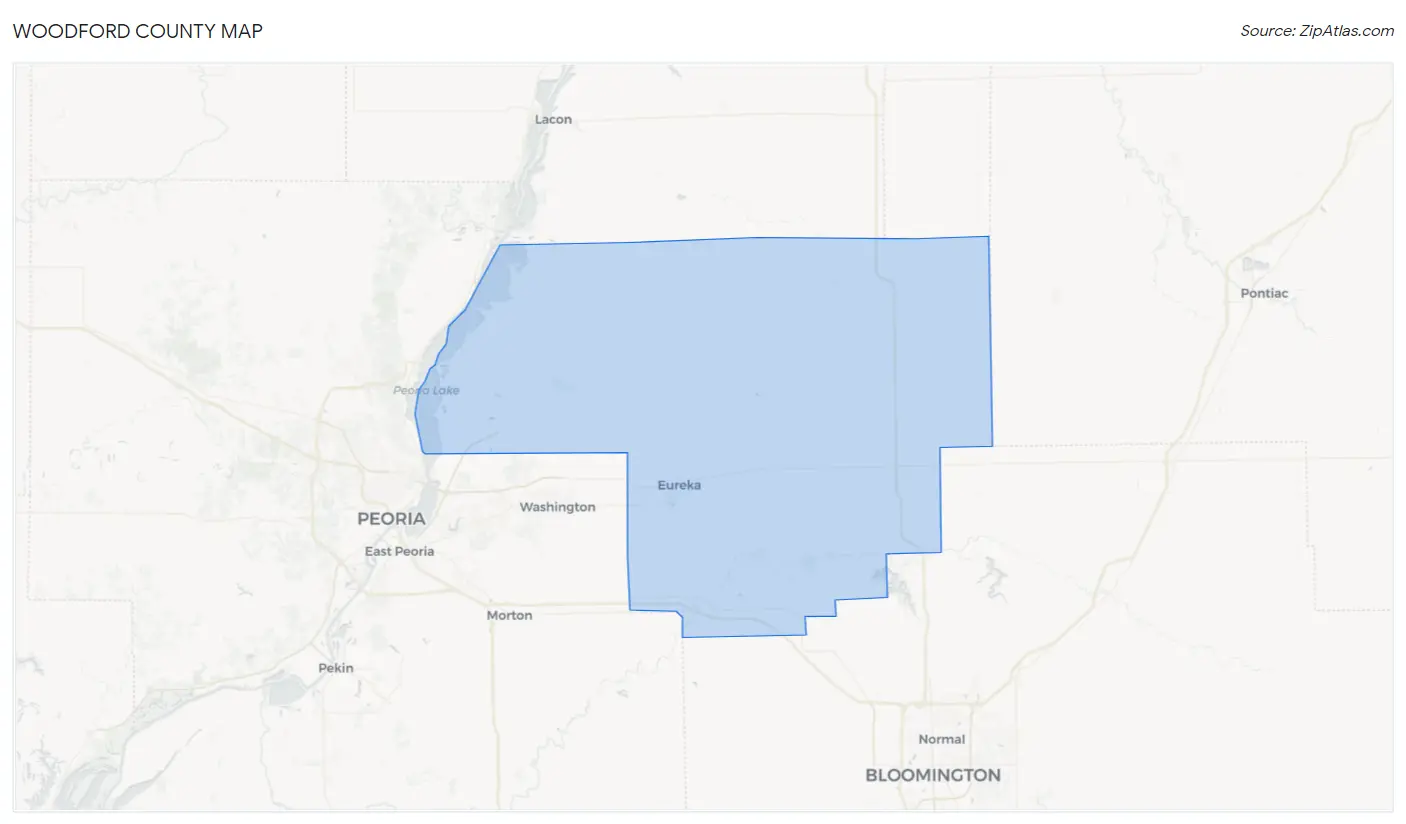 Woodford County Map