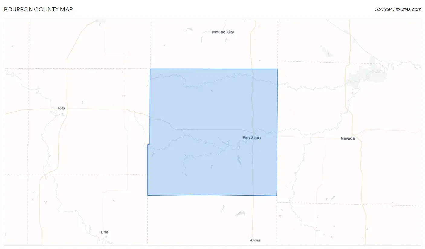 Bourbon County Map