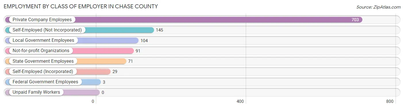 Employment by Class of Employer in Chase County