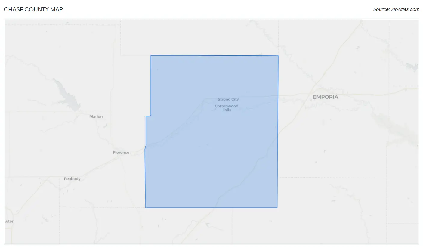 Chase County Map