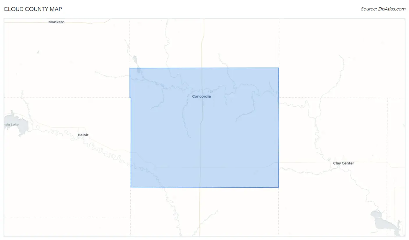 Cloud County Map