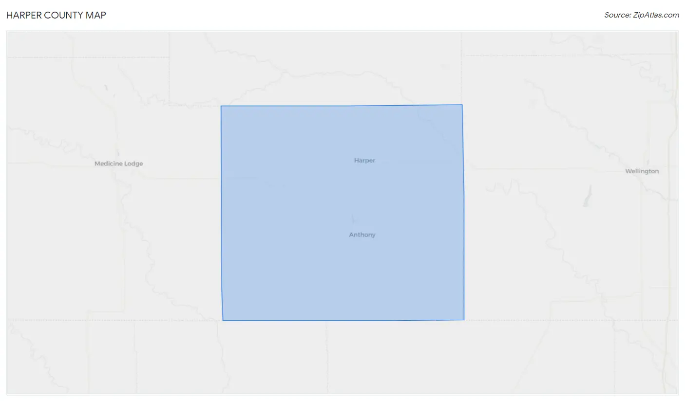 Harper County Map