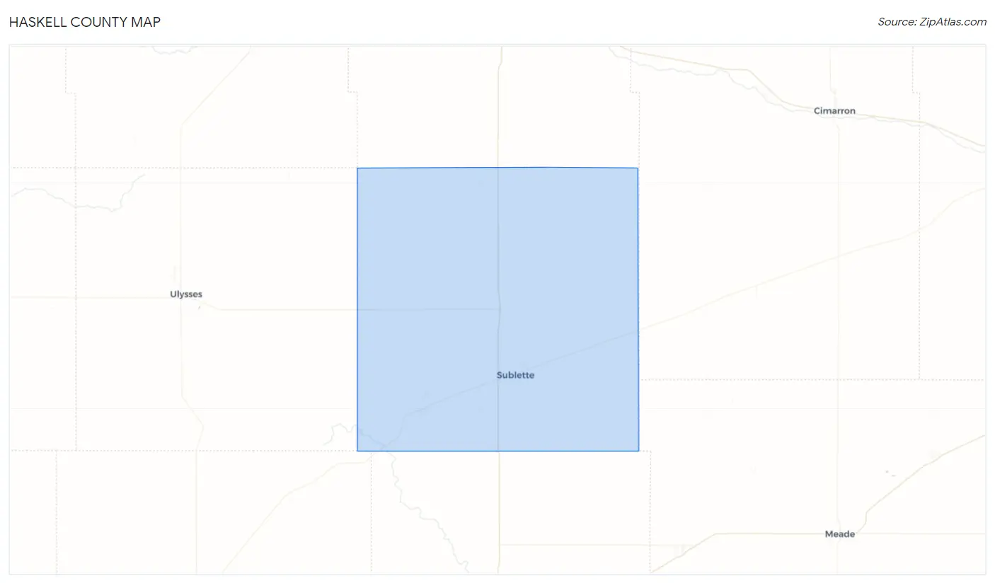 Haskell County Map