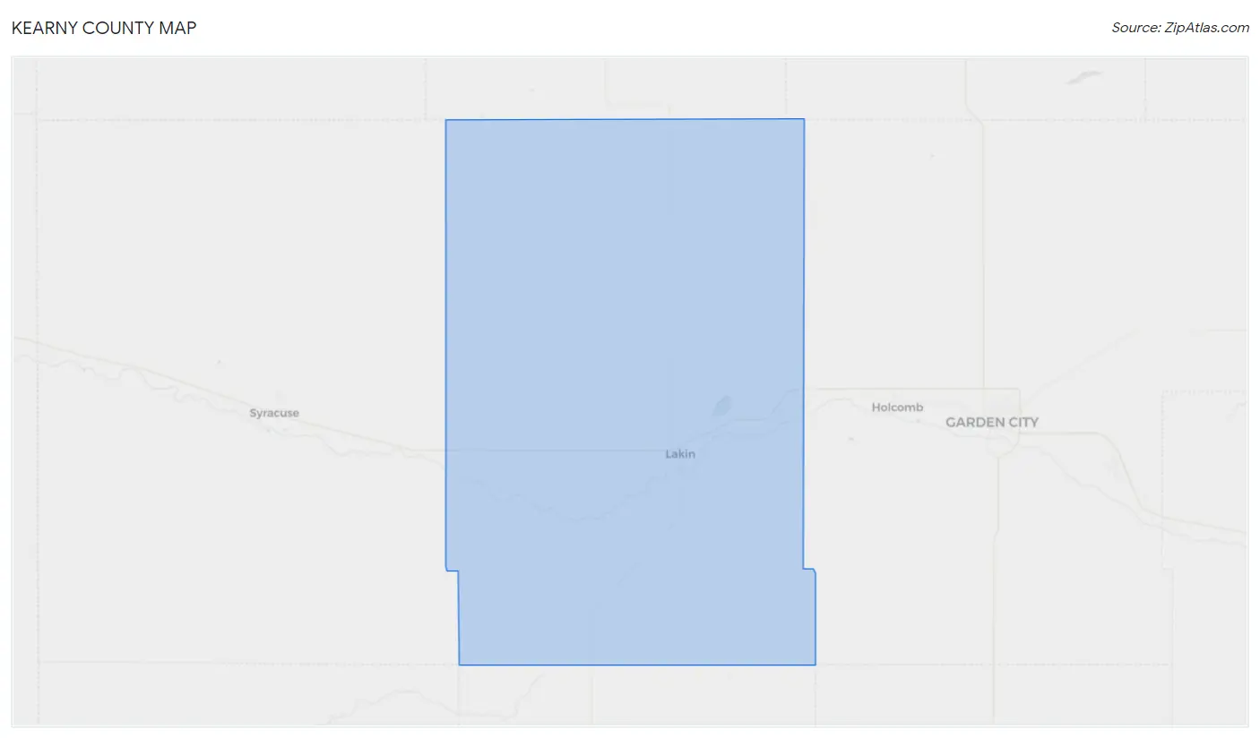 Kearny County Map