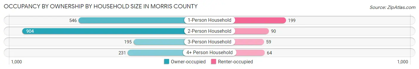 Occupancy by Ownership by Household Size in Morris County